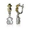 Mayfair Pearls Women's White / Silver / Gold Teddy's Sparkle Mother-of-pearl Earrings