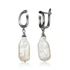 Mayfair Pearls Women's White / Silver Serene Curve White Pearl Earrings