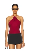 Maygel Coronel Agapi Bodysuit In Carmesi