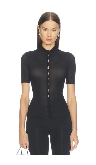 Maygel Coronel Ala Top In Black