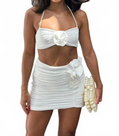 Maygel Coronel Alborozo Swimsuit Set In Off White