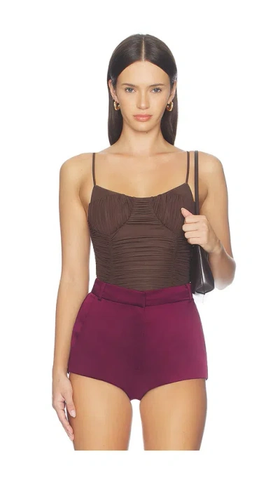 Maygel Coronel Aldor Bodysuit In Brown