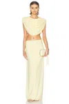 Maygel Coronel Amalra Top And Skirt Set In Neutral