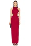 Shop Maygel Coronel Anassa Dress In Carmesi