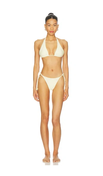 Maygel Coronel Arazo Bikini Set In White