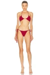 Maygel Coronel Arazo Bikini Set In Burgundy