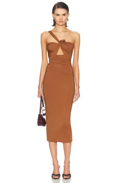 Maygel Coronel Arcano Dress In Brown