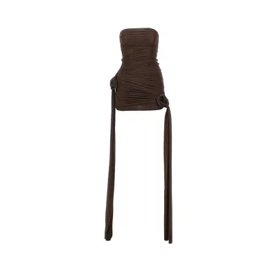 Maygel Coronel 'arena' Mini Dress In Brown