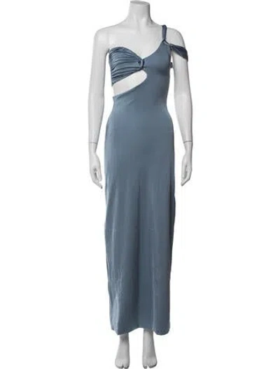 Pre-owned Maygel Coronel Asymmetrical Long Dress W/ Tags In Blue