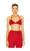 Maygel Coronel Atenea Bikini Top In Red