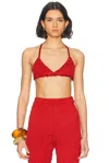 Maygel Coronel Atenea Bikini Top In Red