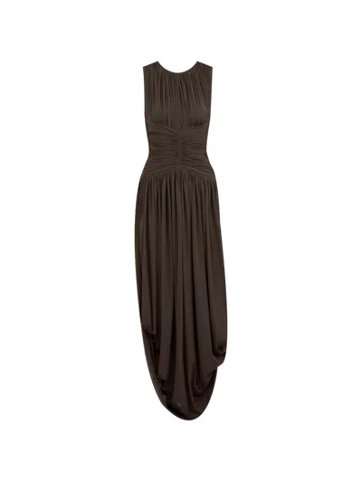 Maygel Coronel Atrio Beach Dress In Brown