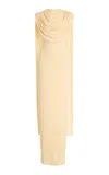 Maygel Coronel Batista Draped Jersey Maxi Dress