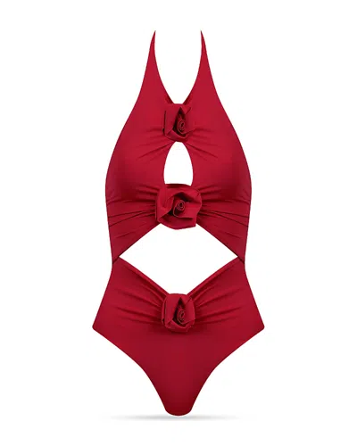 Maygel Coronel Brevis One Piece Swimsuit In Red