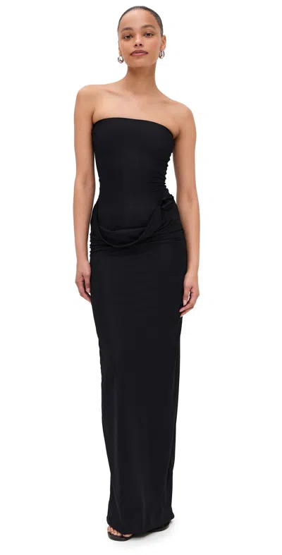 Maygel Coronel Campano Dress Basalto In Black