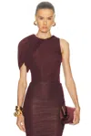 Maygel Coronel Carlos One Piece Top In Burgundy