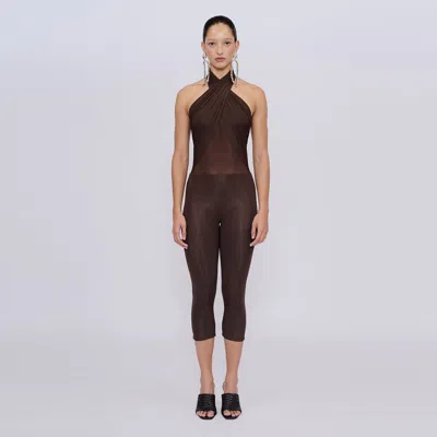 Maygel Coronel Circe Jumpsuit In Brown