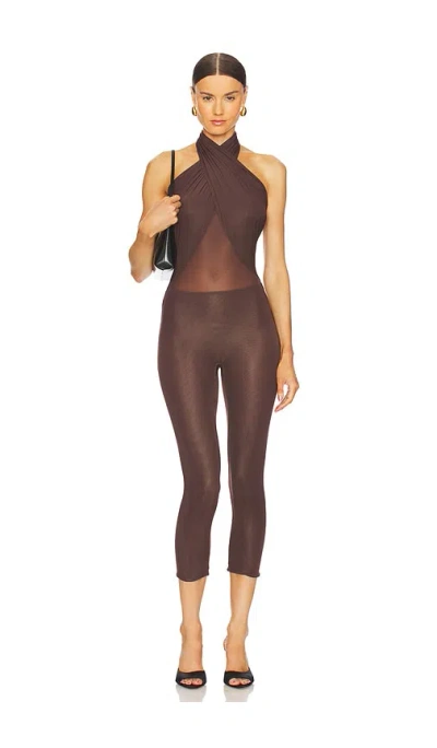 Maygel Coronel Circe Jumpsuit In Brown