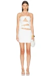 Maygel Coronel Coari Halter Mini Dress In Off White In Off White
