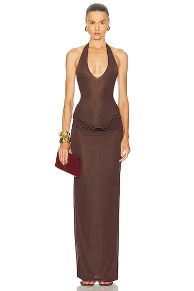 Maygel Coronel Conto Dress In Brown