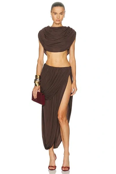 Maygel Coronel Corralito Dress In Brown
