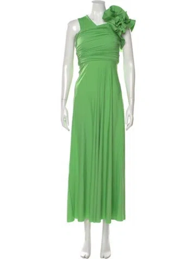 Pre-owned Maygel Coronel Cowl Neck Long Dress W/ Tags In Green