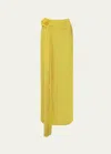 Maygel Coronel Crisol Draped Maxi Skirt In Mimosa