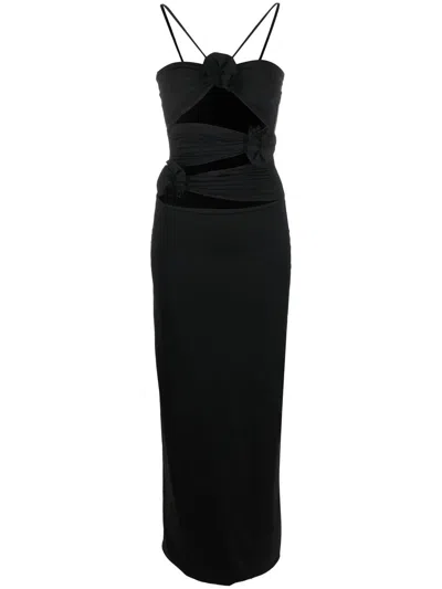 Maygel Coronel Cut-out Midi Dress In Black