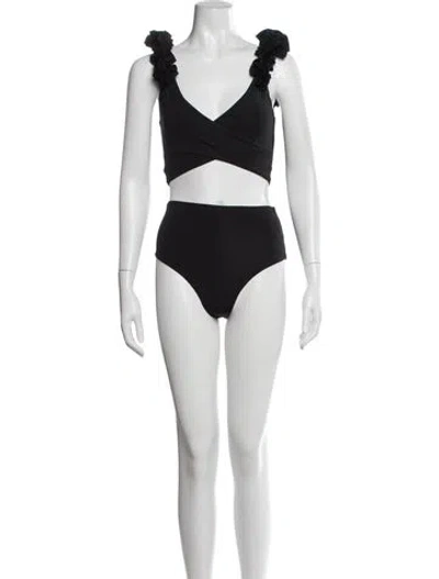 Pre-owned Maygel Coronel Cutout Accent Bikini W/ Tags In Black