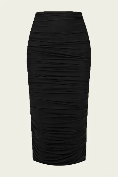 Maygel Coronel Dasos Skirt In Basalto In Black