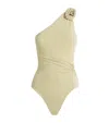 Maygel Coronel Ecos One-shoulder Swimsuit In Neutral