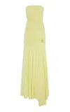 Maygel Coronel Exclusive Lemeitre Ruched Jersey Maxi Dress In Yellow