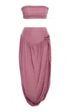 Maygel Coronel Exclusive Noreiga Jersey Skirt Set In Purple