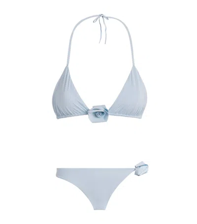 Maygel Coronel Flower Chipi Bikini In Blue