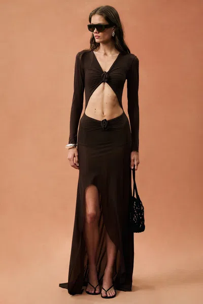 Maygel Coronel For Fwrd Bellagio Dress In Brown