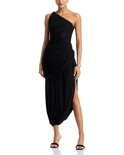 Maygel Coronel Getsemani One Shoulder Dress In Black