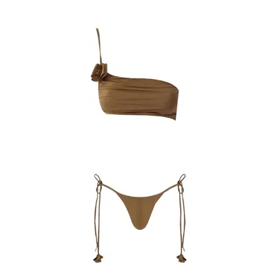 Maygel Coronel 'grau' Two-piece Swimsuit In Brown