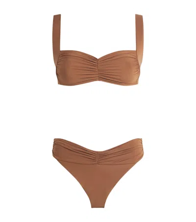 Maygel Coronel Guandú Bikini In Brown