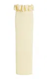 Maygel Coronel Halara Ruffled Jersey Maxi Skirt In Yellow