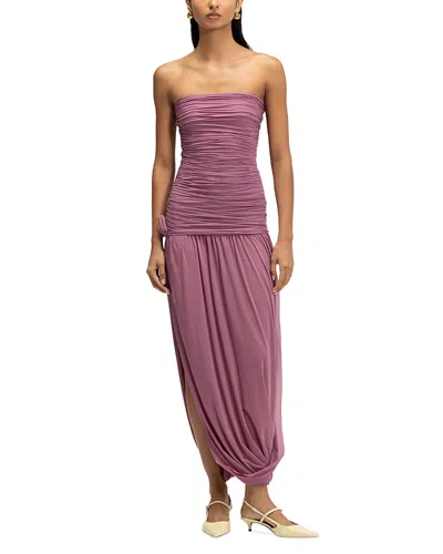 Maygel Coronel Halo Midi Dress In Pink