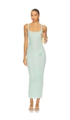 Maygel Coronel Ivy Rosette Jersey Midi Dress