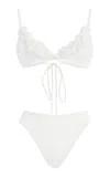Maygel Coronel Krassi Ruffled Bikini Set In White