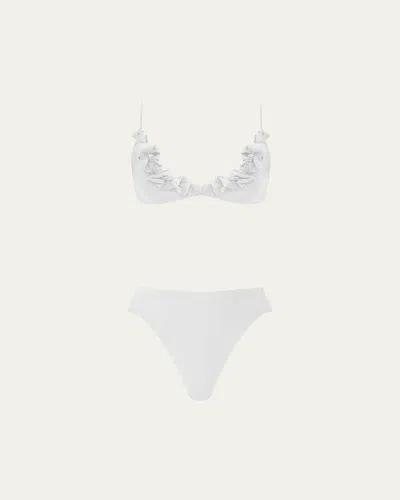Maygel Coronel Krassi Two-piece Swimsuit In Off White