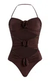 Maygel Coronel Lantana One Piece In Brown