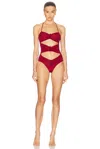Maygel Coronel Lantana Swimsuit In Carmesi