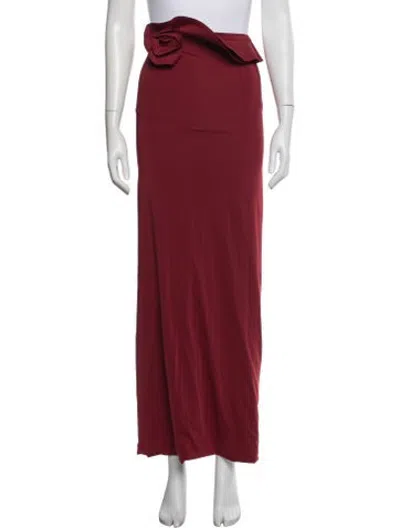 Pre-owned Maygel Coronel Long Skirt In Red