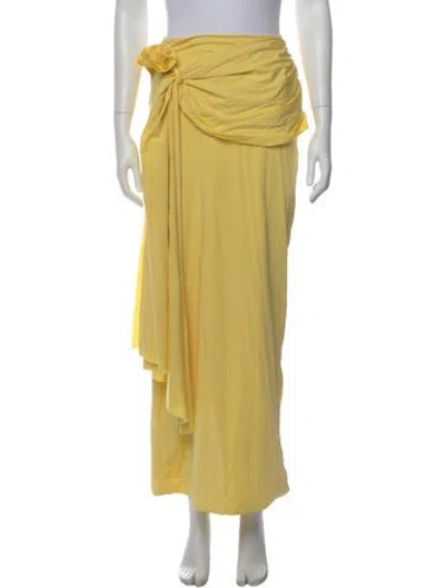 Pre-owned Maygel Coronel Long Skirt In Yellow
