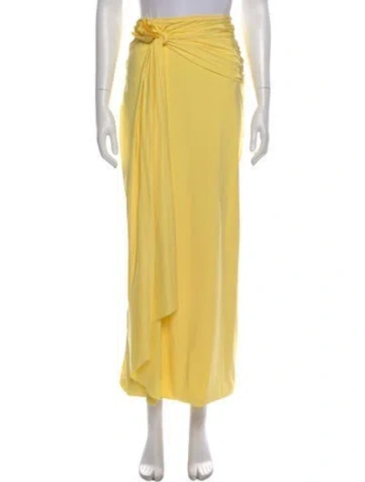 Pre-owned Maygel Coronel Long Skirt In Yellow