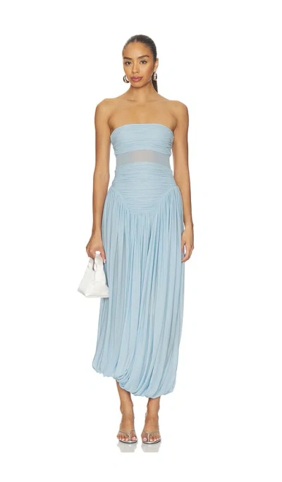 Maygel Coronel Lux Midi Dress In Blue