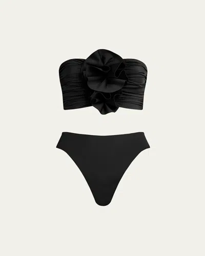 Maygel Coronel Melao Two-piece Swimsuit In 黑色